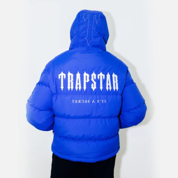 Trapstar Decoded Kapuzen Stepp Jacke Blau (4)