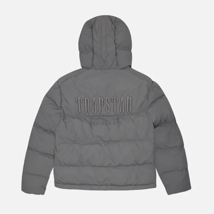 Trapstar Decoded Kapuzen Stepp Jacke Grau (5)