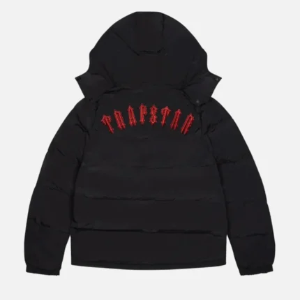 Trapstar Irongate Kapuzen Puffer Jacke Schwarz (4)