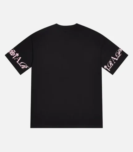 Trapstar Script T Shirt SchwarzRosa (1)