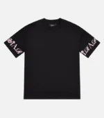 Trapstar Script T Shirt SchwarzRosa (2)