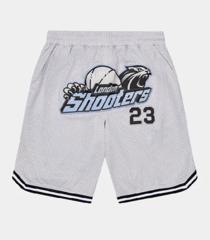 Trapstar Shooters SS23 Basketball Shorts GrauBlau (2)