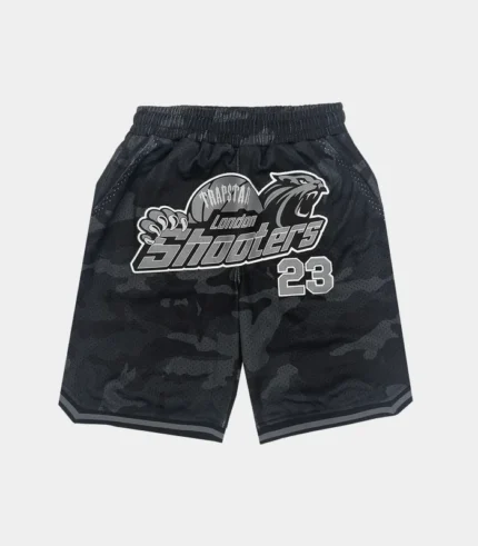 Trapstar Shooters SS23 Basketball Shorts Schwarz (2)